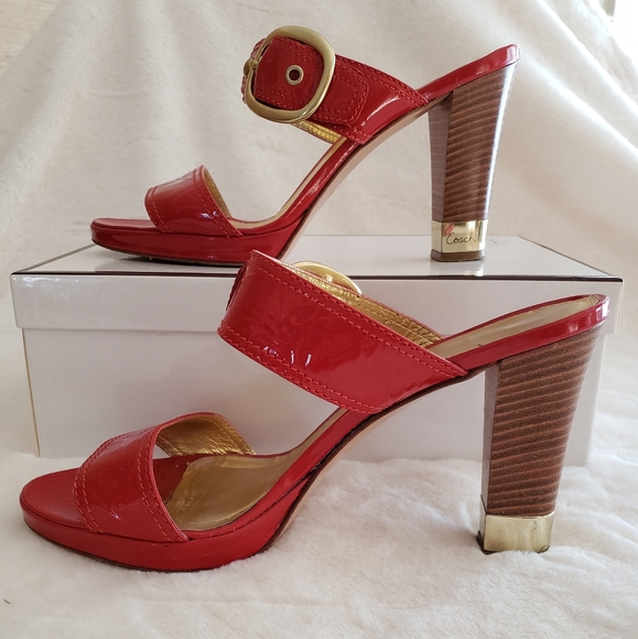 Authentic Coach Giada Patent Leather Sandals - Picture 5 of 11